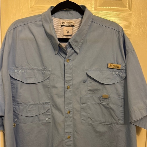 Columbia Blue Casual Button Down Shirt #278 - Picture 2 of 7